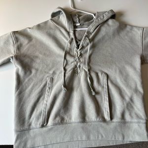 Sage green tied sweatshirt